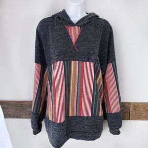 Perfect Peach‎ Made in USA Hoodie Stripes Top Gray XL Womens